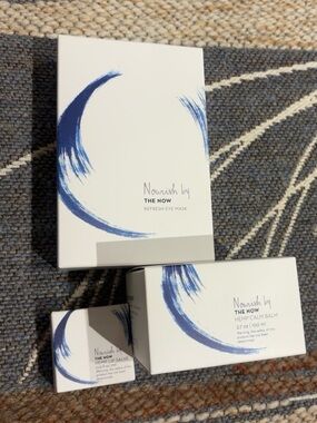 NWT Nourish by The NOW Eye Mask + Hemp Calm Balm + Hemp Lip Salve